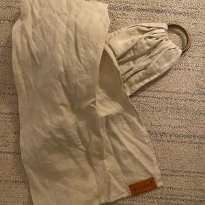 Wild bird sparrow solid linen Ring sling, never used